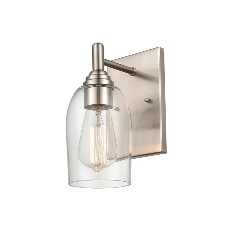 Millennium Lighting Arlett 1 Light Wall Sconce in Brushed Nickel with Clear Glass Shades - 26