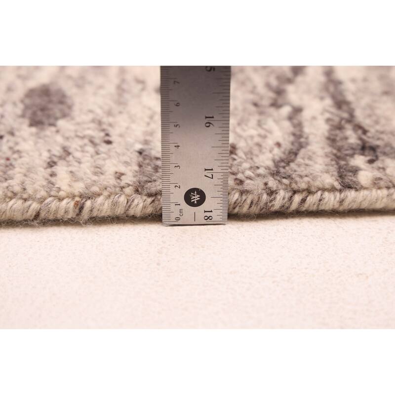 ECARPETGALLERY Hand-knotted Tangier Light Grey Wool Rug - 8'4 x 9'8