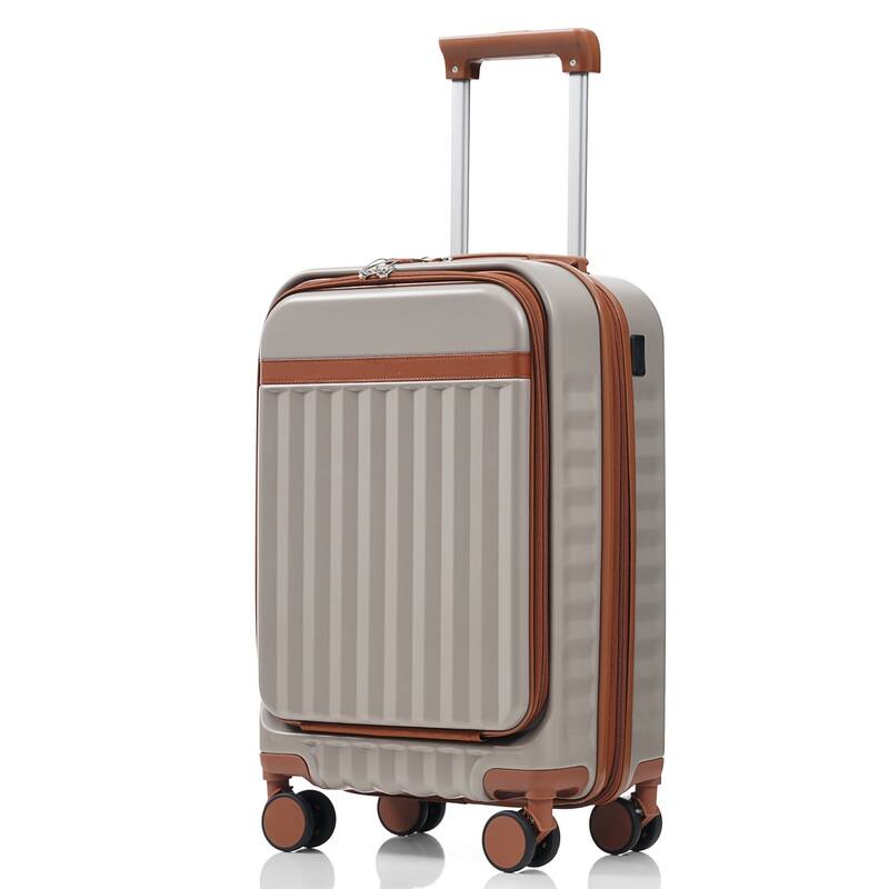 Luggage Set of Three, ABS Hard Shell Luggage with Spinner Wheels
