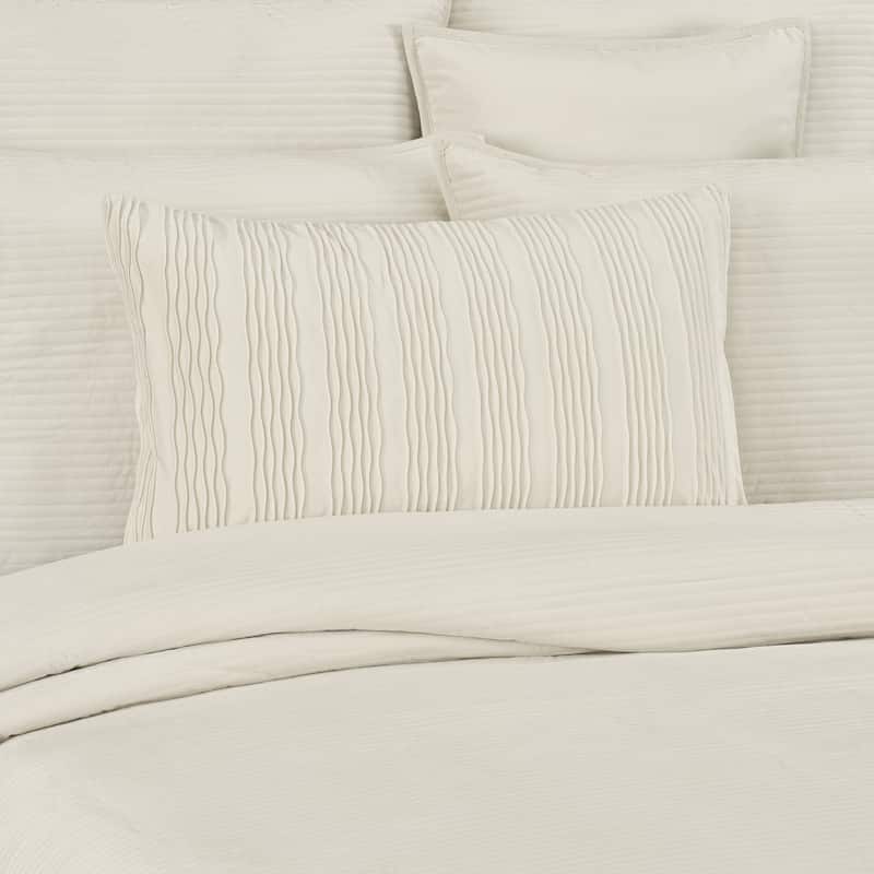 Townsend Wave Pillow Lumbar Decorative Throw Pillow Cover - Ivory