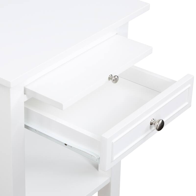 American Heritage Logan 1 Drawer End Table with Charging Station and Pull-Out Shelf