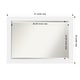 preview thumbnail 5 of 5, Beveled Wood Bathroom Wall Mirror - Corvino White Frame - Outer Size: 41 x 29 in