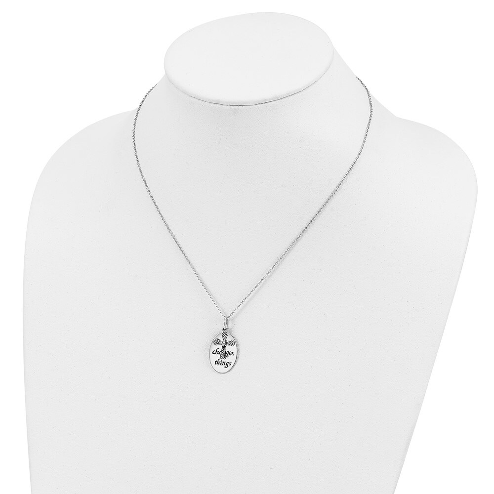 Sterling Silver Endless Hope Pendant with CZ Accents Sterling Silver Endless Hope Pendant with CZ Accents
