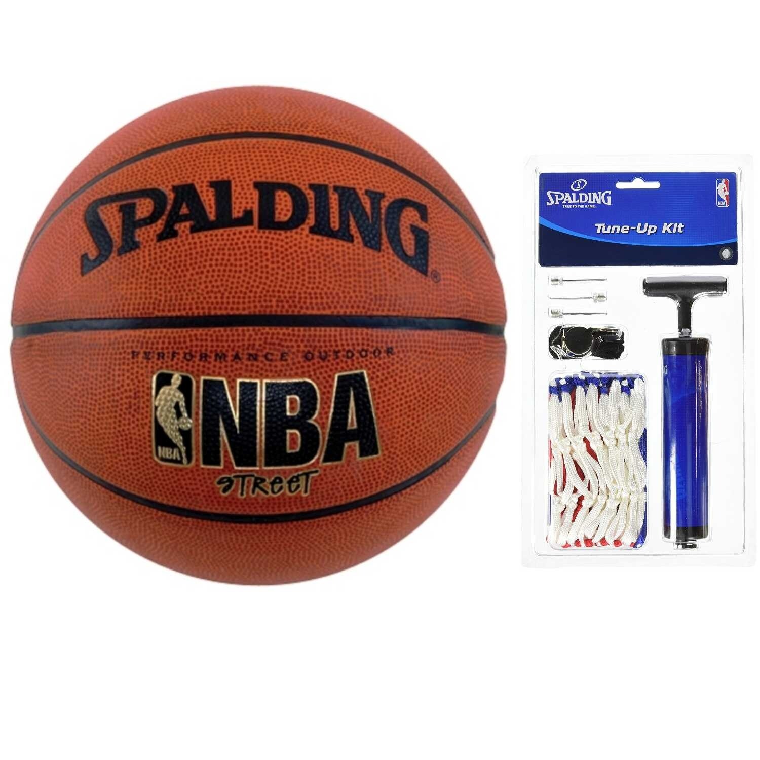 Shop Spalding Nba Street Basketball With Tune Up Kit 29 5 Overstock 20978631
