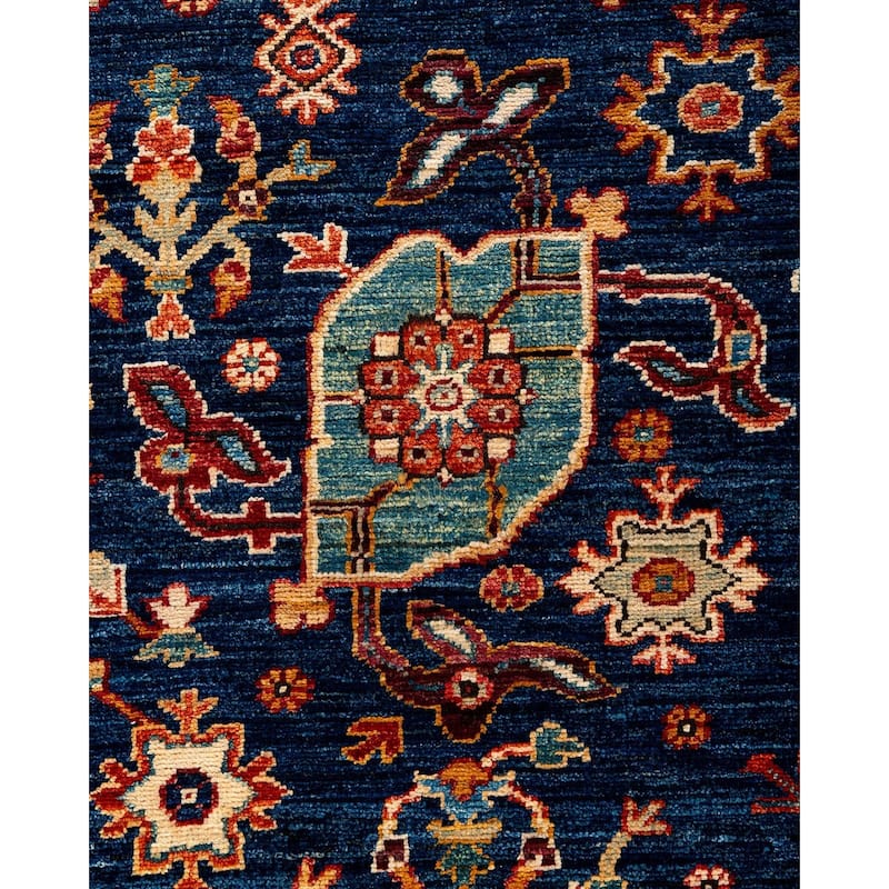 Serapi One-of-a-Kind Hand-Knotted Runner Rug - Blue, 2' 8" x 9' 9" - 2' 8" x 9' 9"