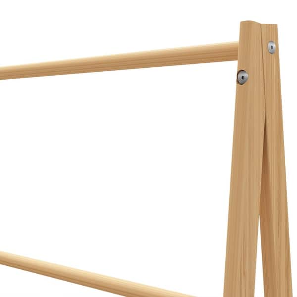 Dimono Bamboo Towel Rack Bathroom Shelf;Space Saving and Freestanding Ladder Shelf;Bathroom Shelf with Storage,Clothes and Towel Rack