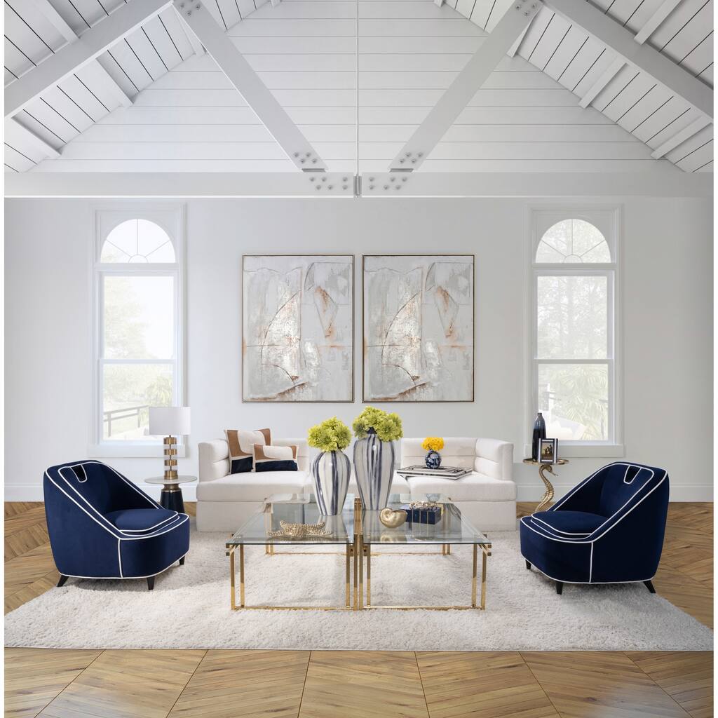 Sagebrook Home Modern Upholstered Two Toned Accent Chair - 28" x 30" x 31"