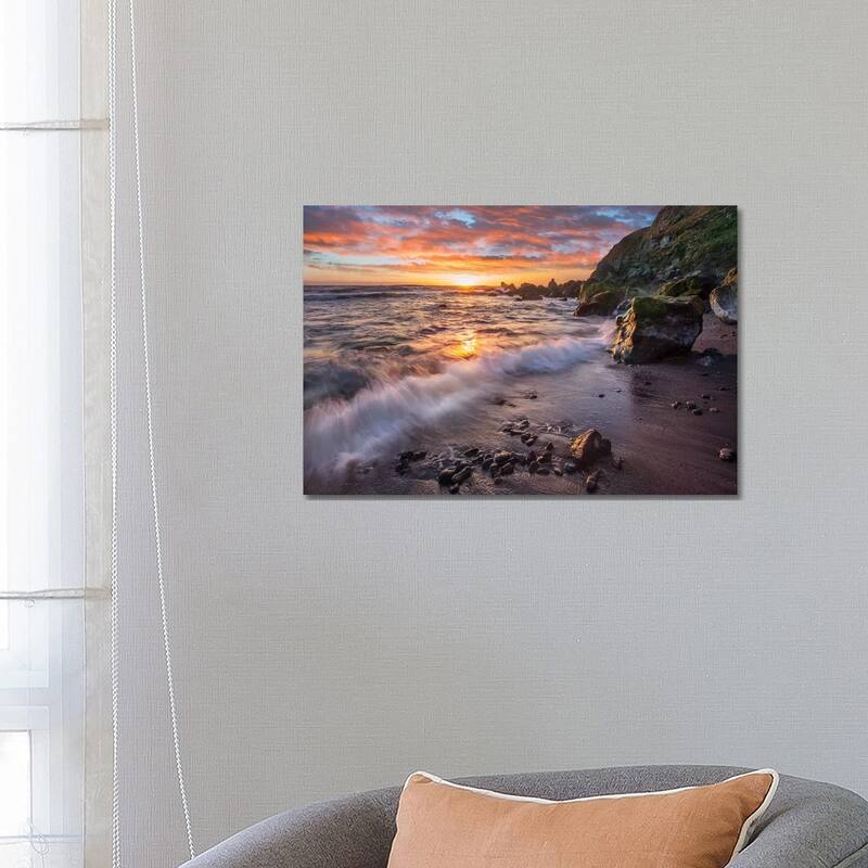 iCanvas "Beach At Sunset, Sonoma Coast State Park, Big Sur, California" by Tim Fitzharris Canvas Print - 18x26x1.5