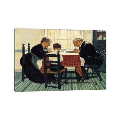 iCanvas "Family Grace (Pray)" by Norman Rockwell Canvas Print