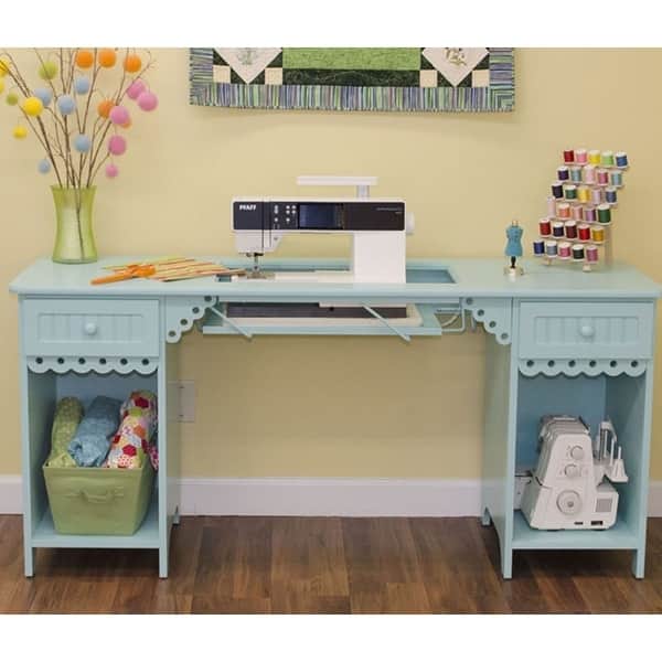 Shop Arrow 1009 Olivia Sewing Cabinet In Tiffany Blue 1 X 1 X