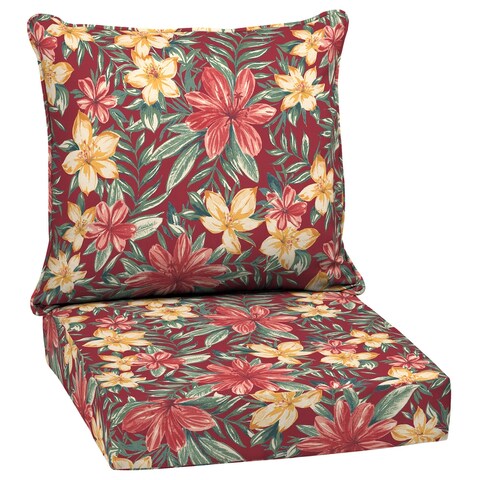 Arden Selections Ruby Clarissa Tropical Outdoor Deep Seat Cushion Set - 24 W x 24 D in.