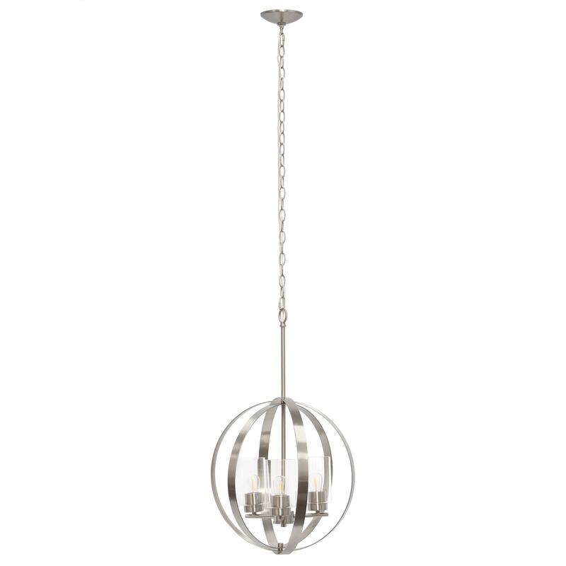 3-Light Pendant Hanging Light Fixture Adjustable Brushed Nickel Ceiling Light Modern Home Decor - 64