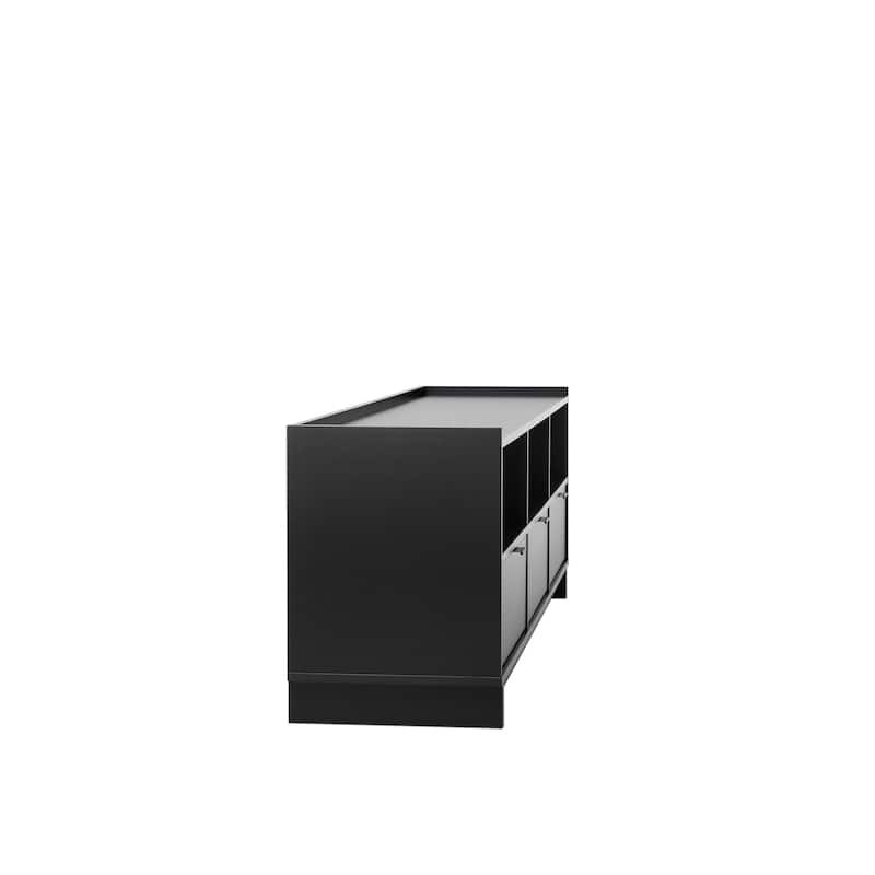 Prepac Simply Modern 70.25" W TV Stand for Living Room, Entertainment Room - 70.25" W x 22" H x 16" D