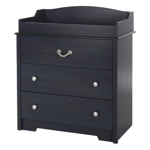 slide 2 of 20, South Shore Aviron Changing Table with Drawers bluberry