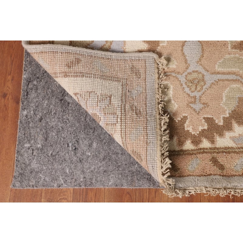 Gray Oushak Indian Area Rug Handmade Wool Carpet - 9'0"x 11'7"
