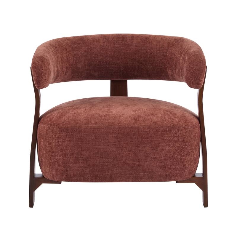 Christopher Knight Home - Accent Arm Chair Modern Upholstered Chair with Bent Wood Legs