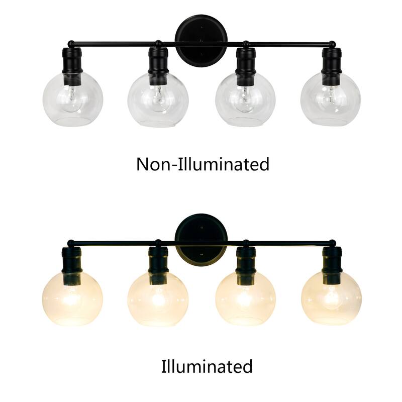 Bath/ Vanity Fixture w/ Clear Globe Glass