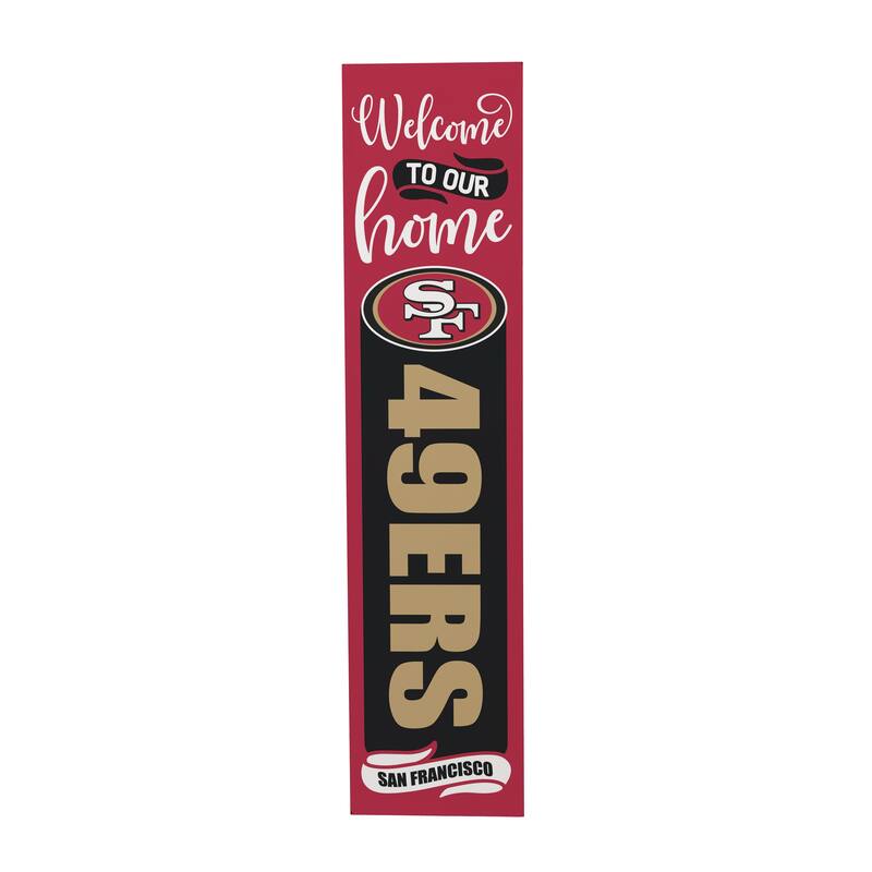 47" Double Sided Seasonal Porch Leaner, San Francisco 49ers - 47" x 11.25"