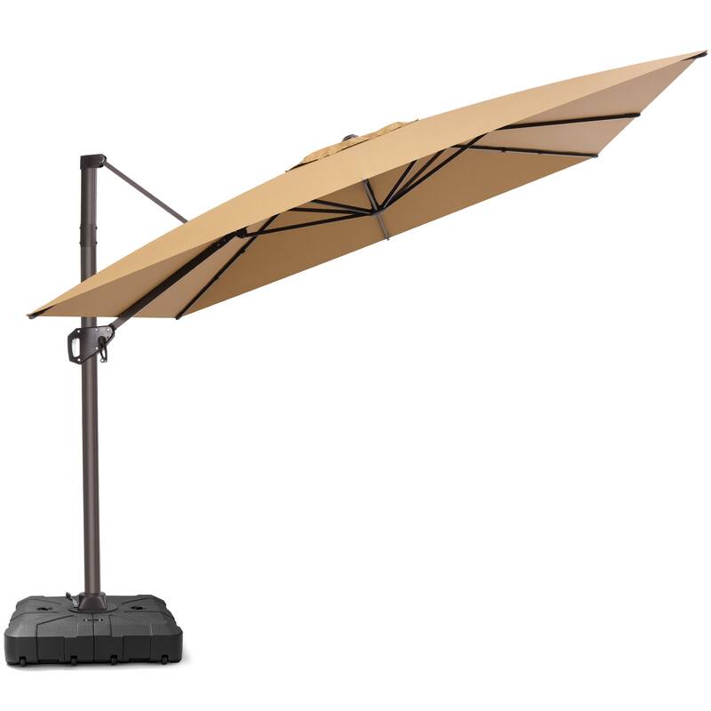 Crestlive Products Outdoor 10ft Patio Cantilever Offset Umbrella with Base