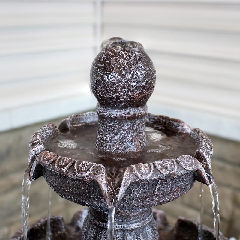 4-Tier Mediterranean Outdoor Water Fountain Backyard Feature -49" - 49"