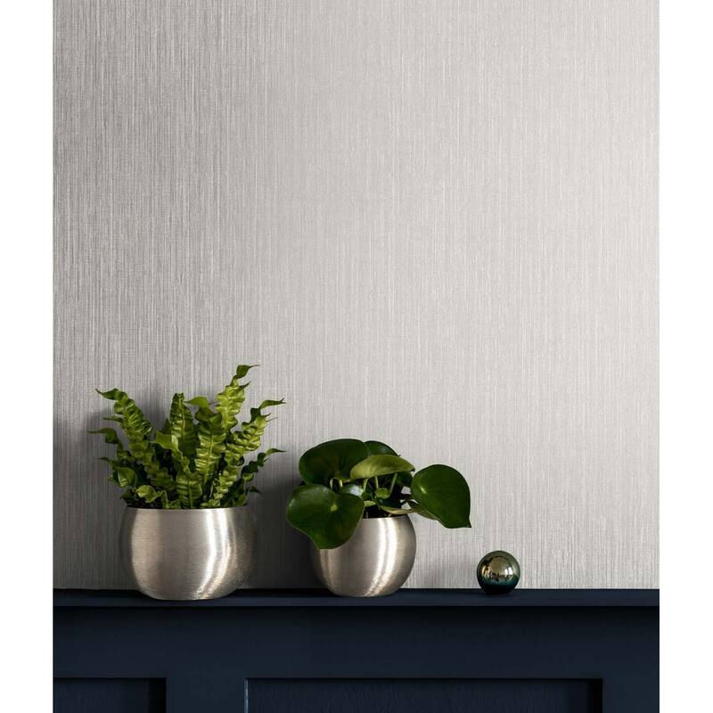 Seabrook Designs Vertical Stria Embossed Vinyl Unpasted Wallpaper