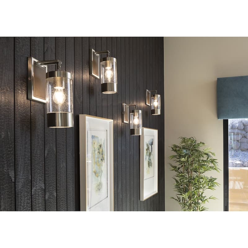 POINT DUME® Lookout Collection Brushed Nickel Wall Bracket - 6 in x 7.375 in x 12.875 in