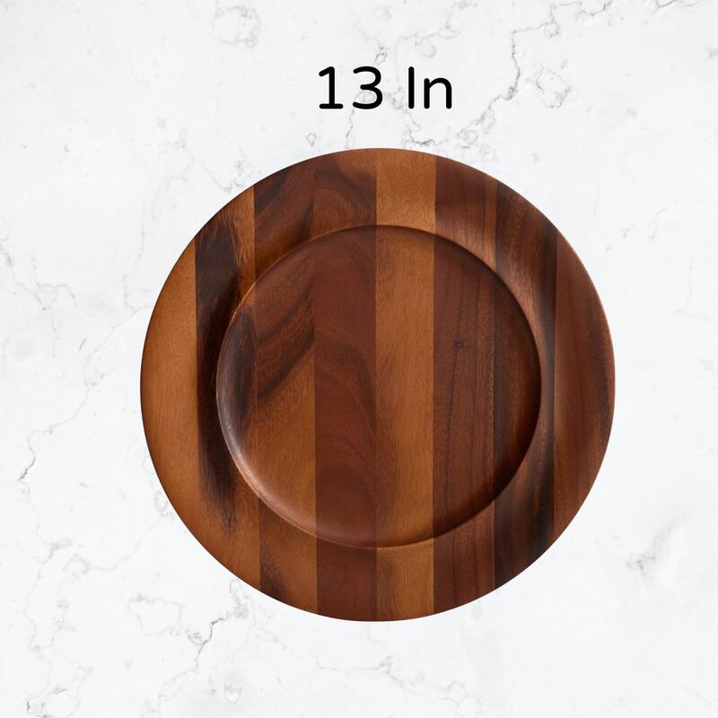 Nambe Skye Acacia Wood Charger - 13 Inch