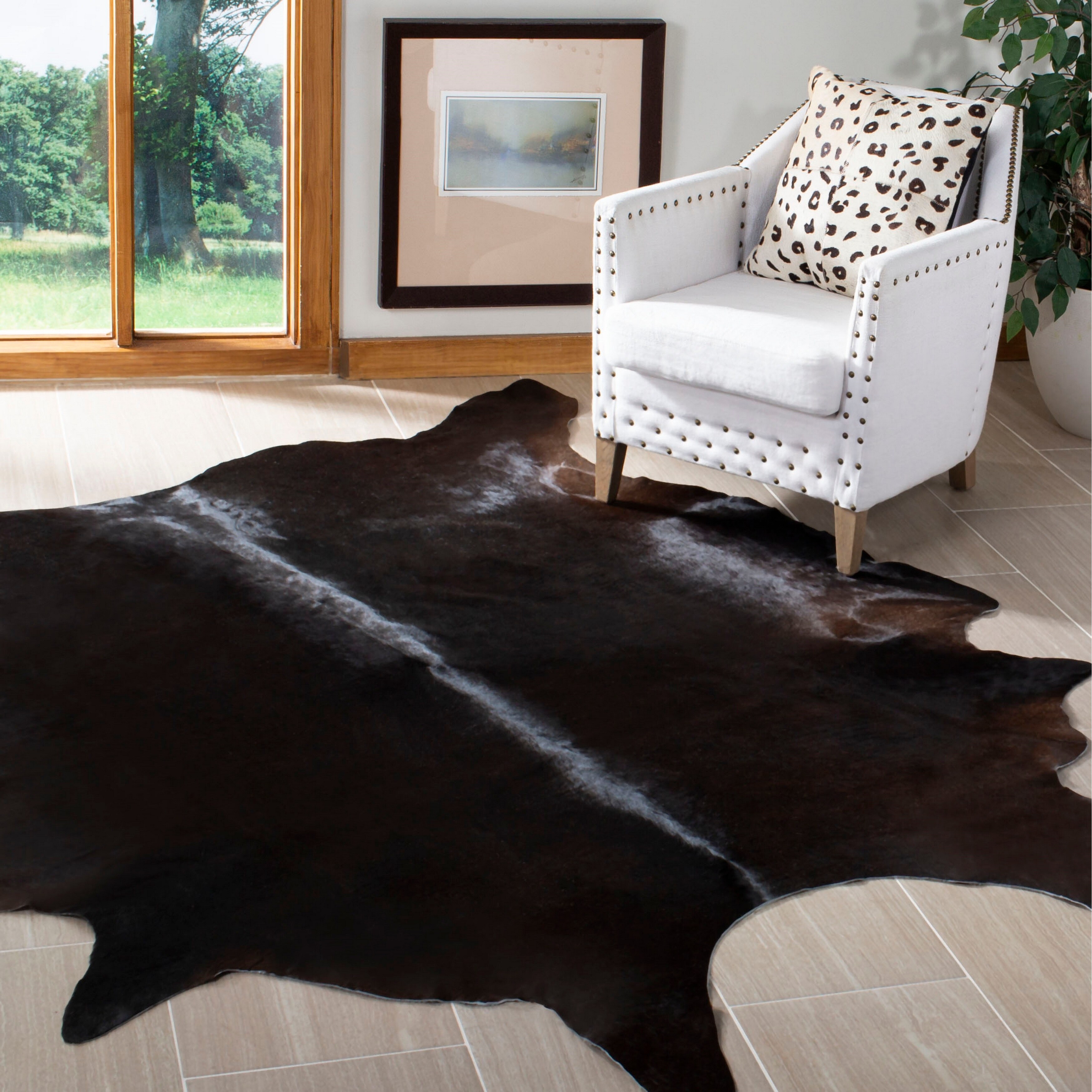 Safavieh Handmade Cow Hide Lorean Cabin Lodge Leather Rug On Sale Overstock 6128508
