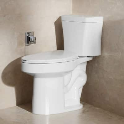 1.28GPF 2-Piece Toilet, Siphonic Flush, CUPC, Watersense, ADA, White