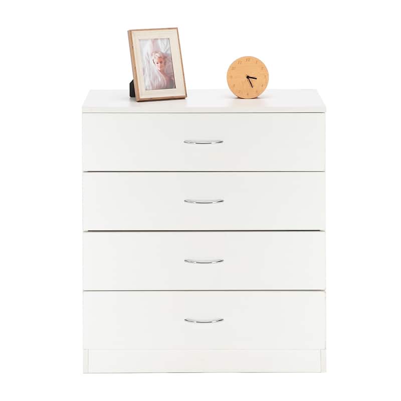 White OR Black 4-drawer Dresser Nightstand