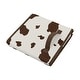 preview thumbnail 3 of 2, Wild West Cow Print Collection Boy Kids Fabric Toy Bin Storage - Brown and Cream Western Southern Country Animal