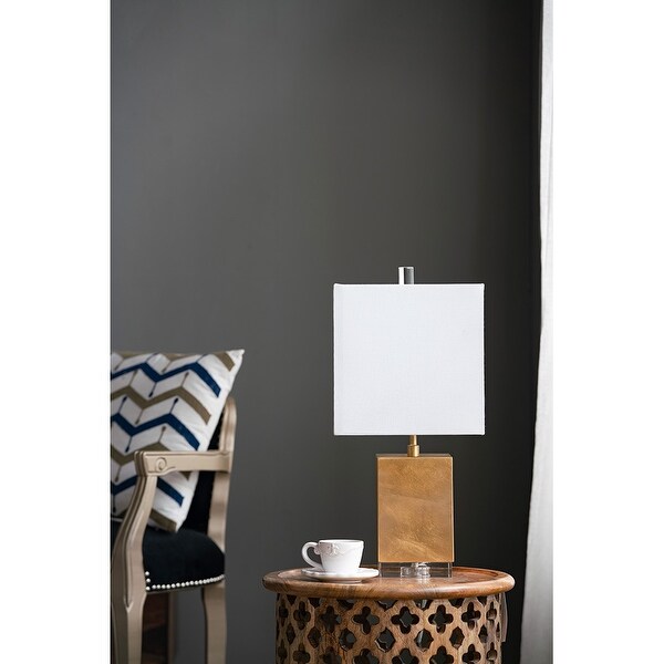 10x10x21" Metal With Crystal Table Lamp