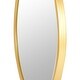 preview thumbnail 5 of 3, Round Metal Wall Mirror, Gold Finish