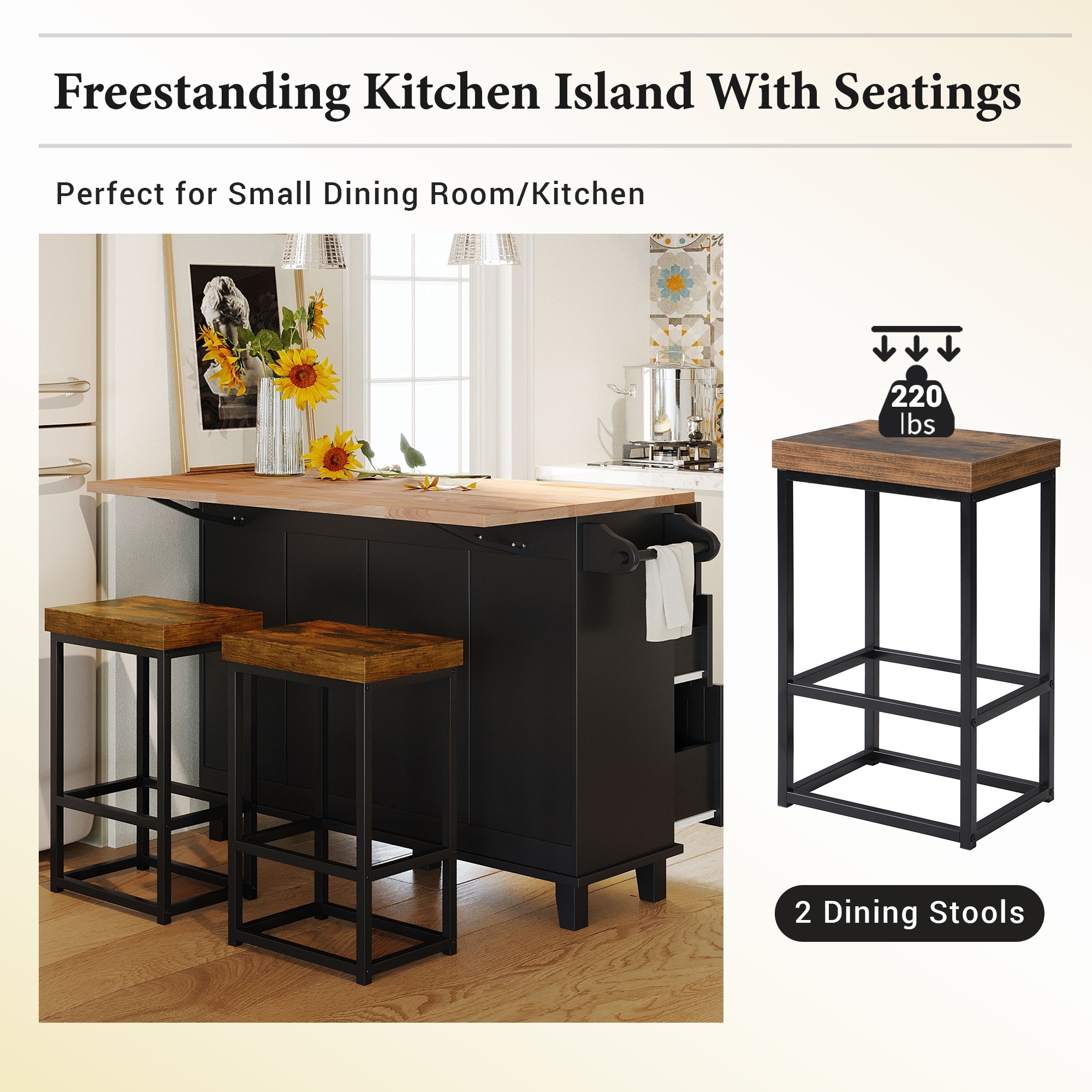 Small kitchen island hotsell table with seating