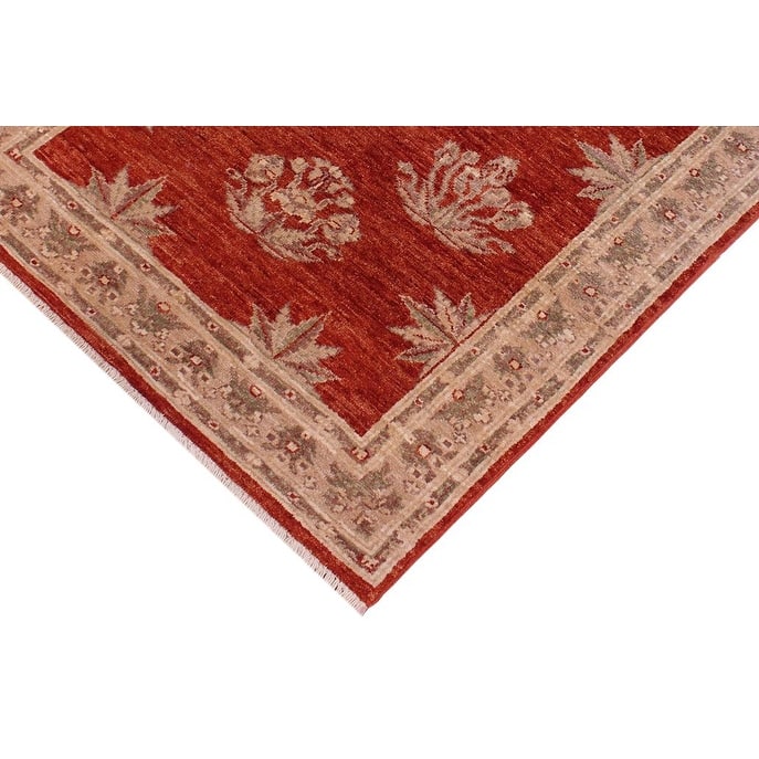 Oriental Ziegler Roma Red Tan Hand-Knotted Wool Rug - 3'2'' x 5'0''