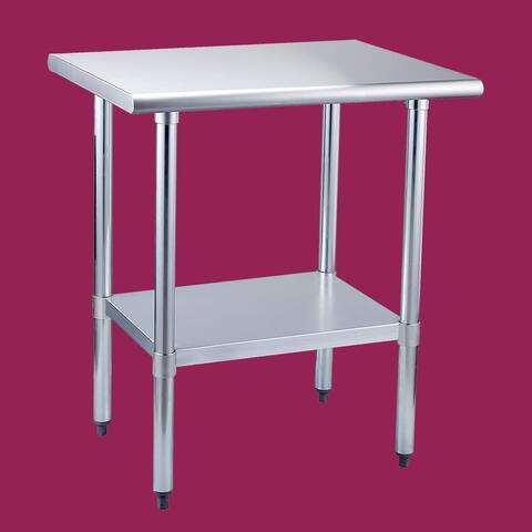 Stainless Steel Table for Prep & Work, Heavy Duty Table W/ Shelf