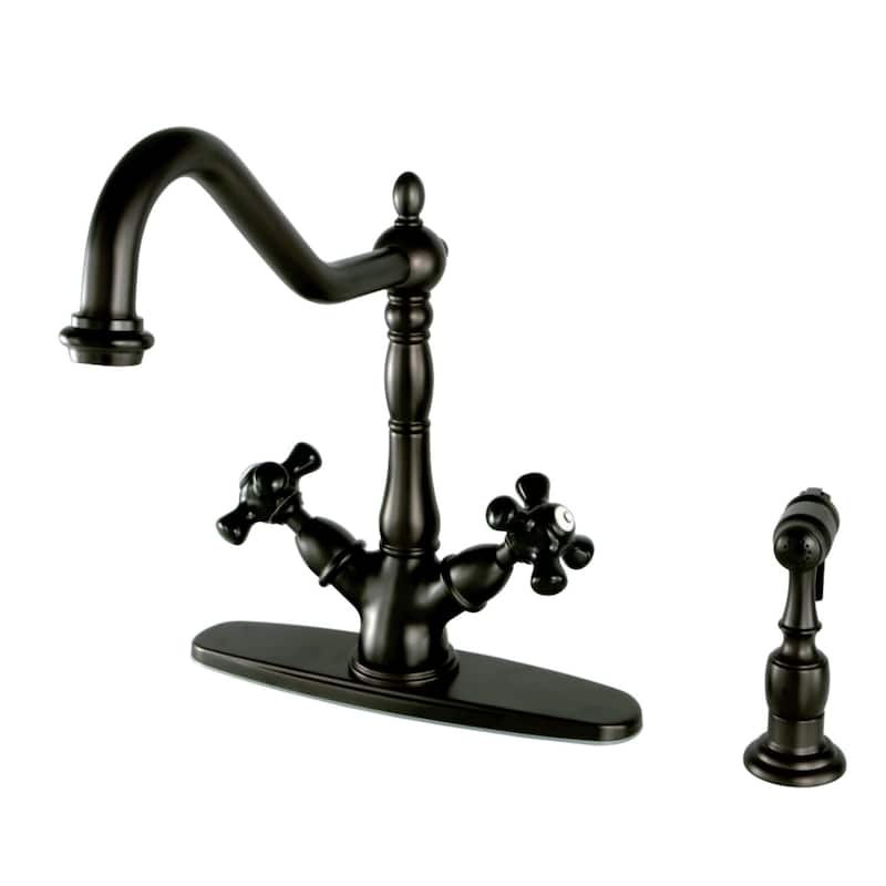 Kingston Brass Duchess 1.8 GPM Standard Kitchen Faucet - Includes Side - Oil Rubbed Bronze