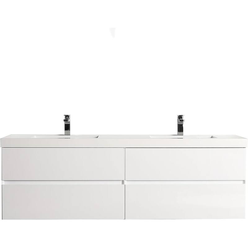 Blossom Assisi 72 Inch Wall Mounted Bathroom Vanity with Sink