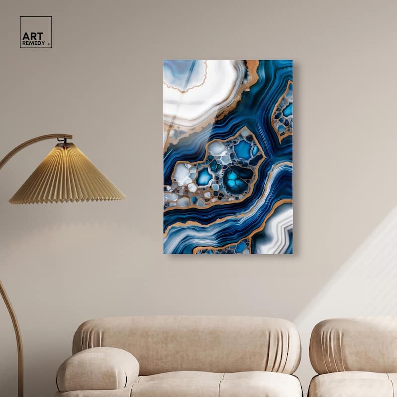 Azure Alveoli I Acrylic by Art Remedy, Ready to Hang