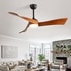 preview thumbnail 182 of 199, 42“/52"/60"/48" Noiseless Walnut Wood Ceiling Fan with Remote Control, Integrated Light Optional 52" Propeller Ceiling Fan with Light