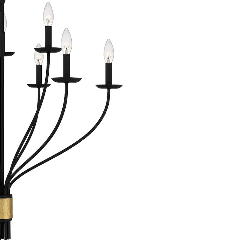Margaret 9-Light Matte Black Chandelier