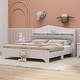 preview thumbnail 13 of 20, Wooden Full Size House Bed with Storage Headboard ,Kids Bed with Storage Shelf,Grey