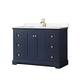 Option Dark Blue / Carrara Cultured Marble Top / Brushed