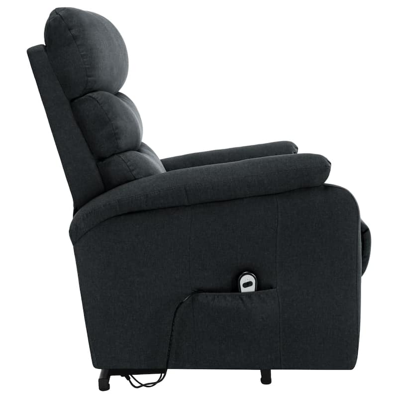 vidaXL Power Lift Massage Recliner Dark Gray Fabric - 28.7" x 35.6" x 40.4"