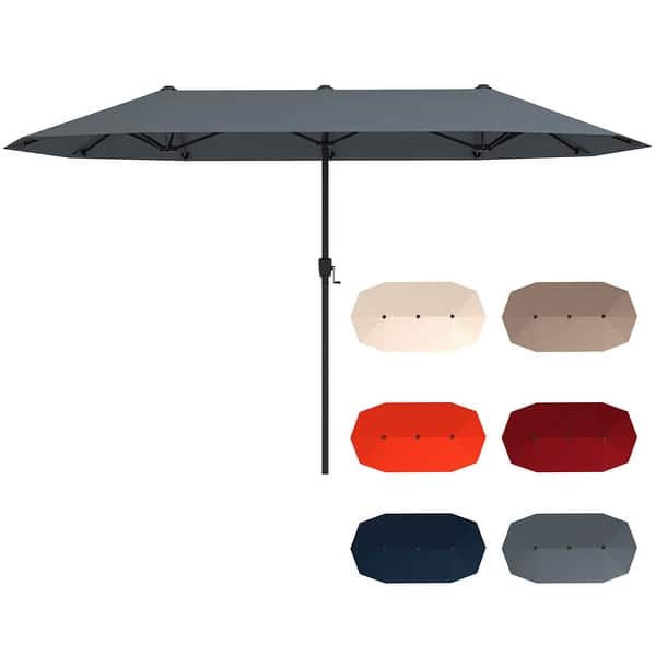 13 foot side post patio umbrellas Costway 13 FT Large Patio Umbrella Outdoor Double-Sided Table Market - Bed  Bath & Beyond