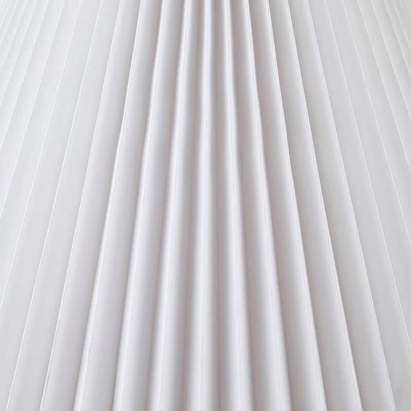 Textured Ceramic Table Lamp with Fluted Fabric Shade White See below