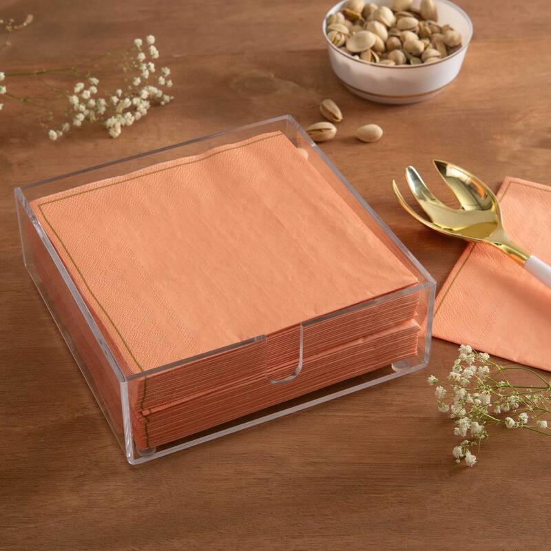 Luxe Party Acrylic Lunch Napkin Holder in Clear