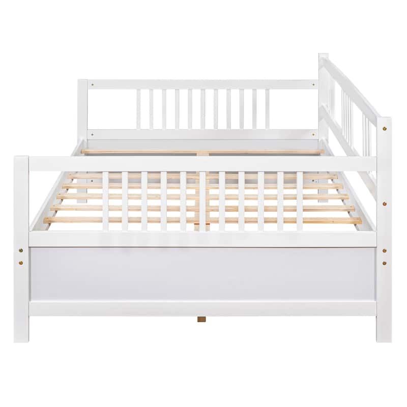 Full Size Daybed with Storage, Sturdy Support Legs, Solid Wood Construction, Perfect for Bedroom or Living Room
