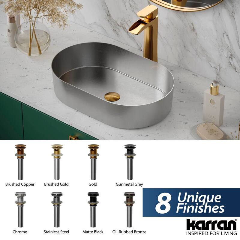 Karran Pop-Up Vanity Bowl Drain with Overflow