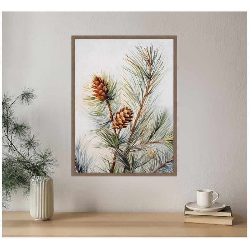 Kate and Laurel Framed Canvas The Quiet Pine Forest I by The Creative Bunch Studio
